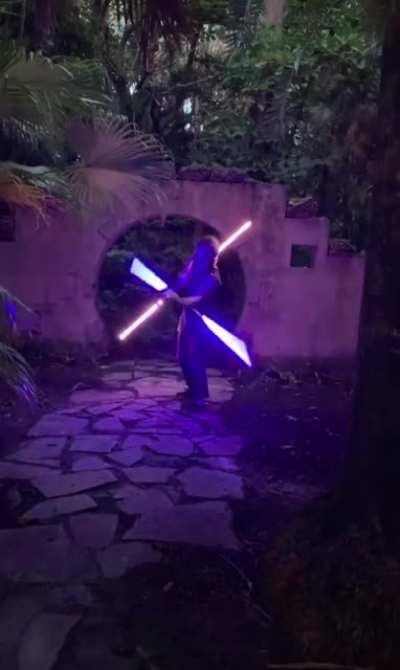 Using the Force with Two Saberstaffs