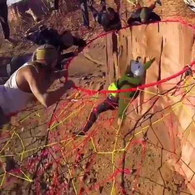 Maybe it's just me, but this parachute dive looks way closer to the ground