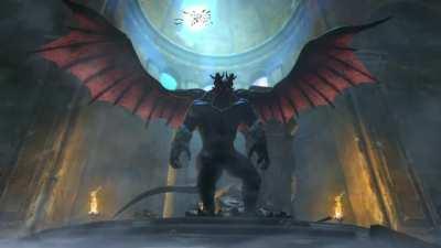 Finally finished the post daimon fight for the first time. Decided to animate a wallpaper of him.