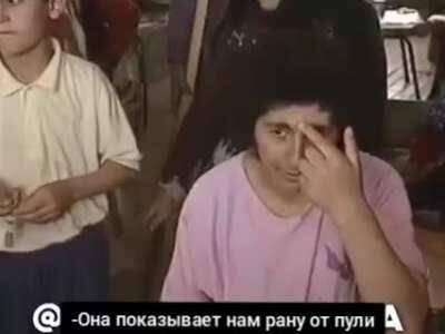 The rare CNN report from Khankendi (Stepanakert), 1994. The Americans show how the Armenians forcibly detained women, children and the elderly for a long time. They mocked them as well.