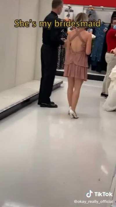 Cornering your partner at work in a wedding dress with an ultimatum.