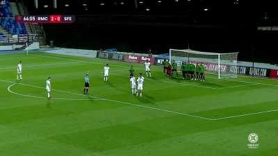 Real Madrid Castilla [3]:0 San Fernando CD - Miguel Gutiérrez 67' (indirect free kick in the area)