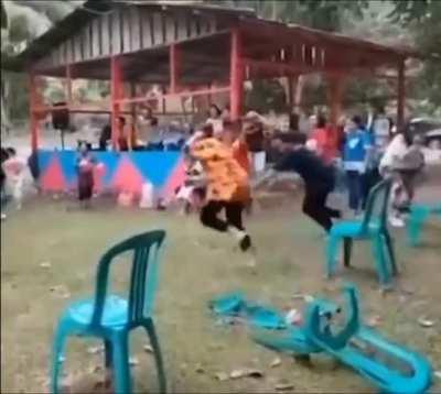 It looks like he's winning at least