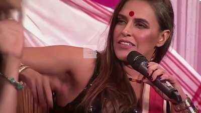 Neha Dhupia super wide armpits in TV show