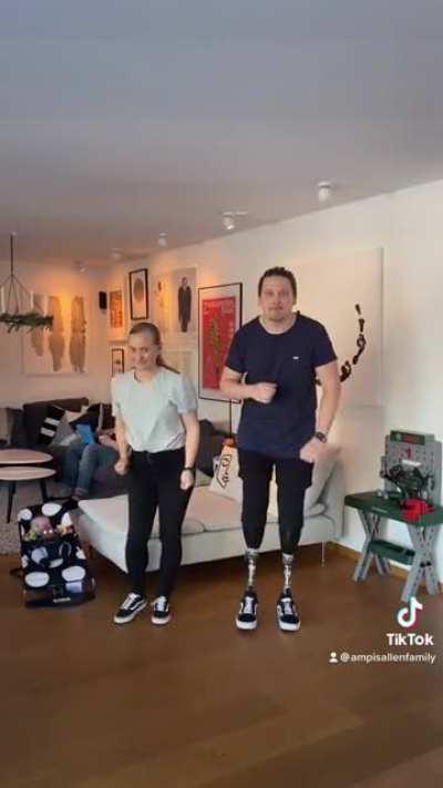 My wife is challenging me to do a “Friday dance” every week to improve my dancing and prosthetics skills. I do hope I get better, dancing is difficult even if you have your original parts!