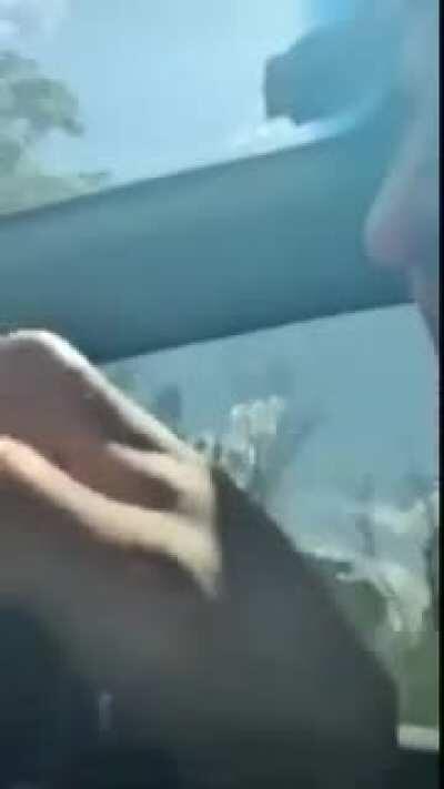 Lighting a firecracker in the car, what a great idea!