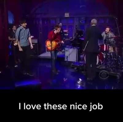 David Letterman is crazy about drums