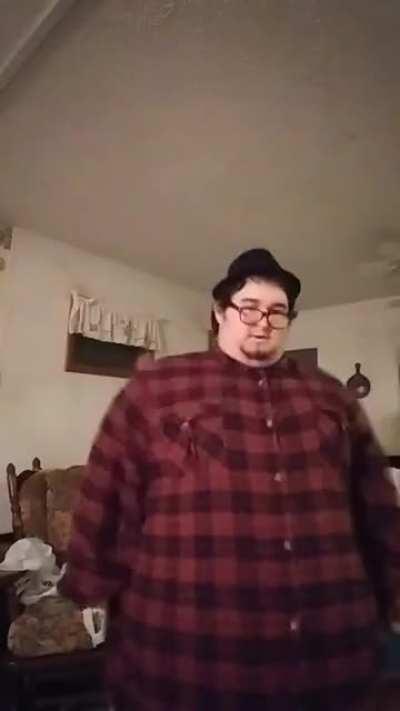 When you can’t find clothes your size so you start wearing the picnic blanket