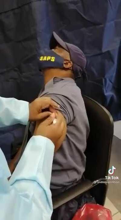 No statement, just funny.. poor guy..