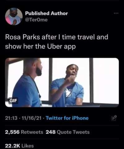 Uber still makes you sit in the back though 😂