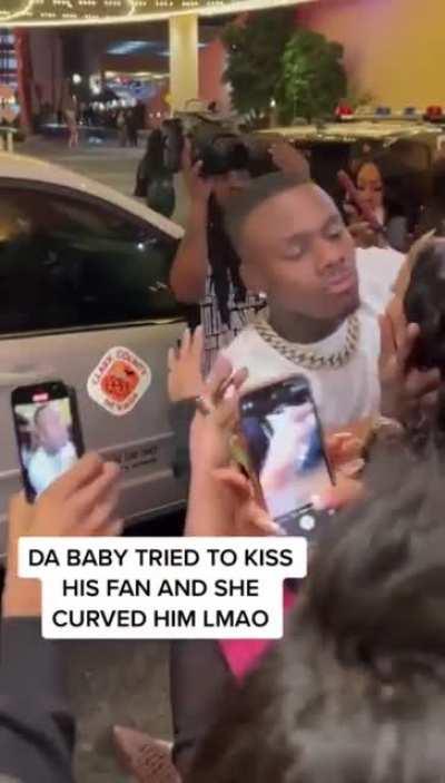 Dababy tries kissing a fan and gets curved 🥴
