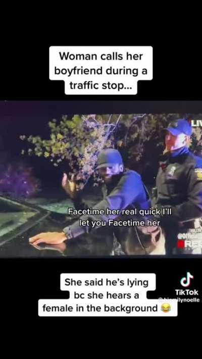 at least the police just gave him a warning