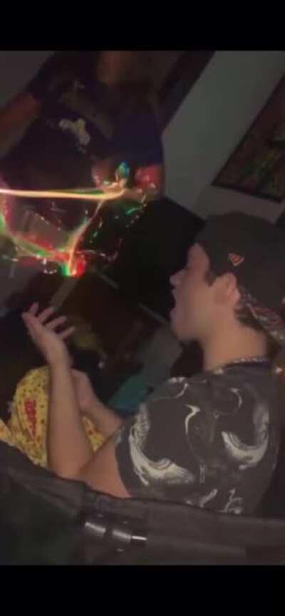 Mans is having a blast...literally 🚀