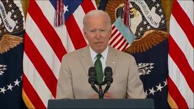 Biden says 350 million Americans are vaccinated, which is more than the entire U.S. population.