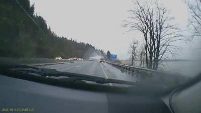 Here comes Wal-Mart. With a bonus semi rear-ending.