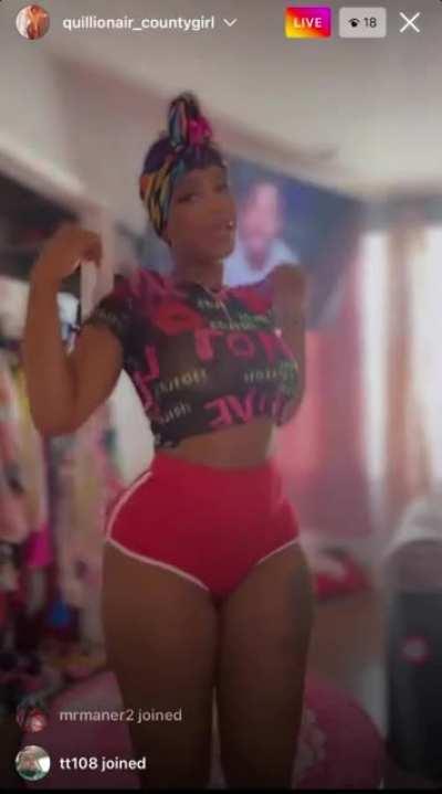 Twerkin with see thru top