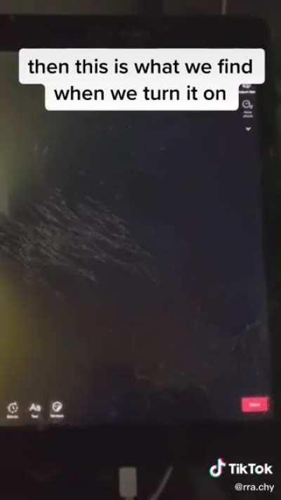 Little kid jumps on his iPad and says he dropped it