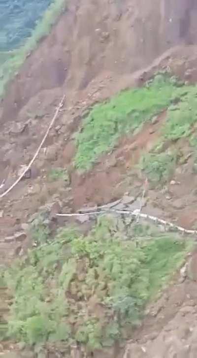 Landslide in a remote part of Himachal’s Sirmaur district, India on 30/07/2021