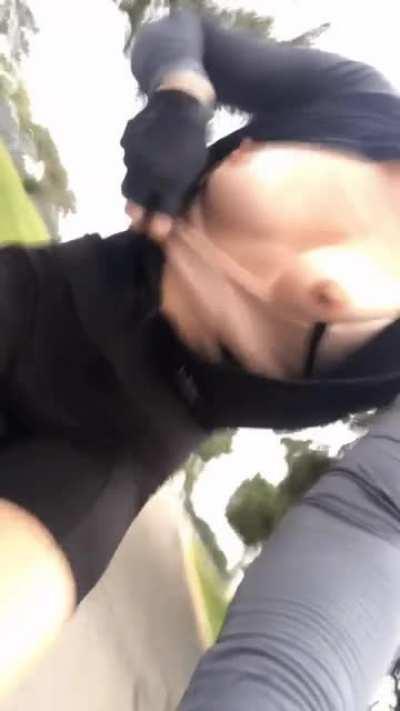 Letting the girls breathe on my morning route [f]