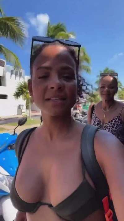 Christina during her trip in Isla Mujeres, Mexico