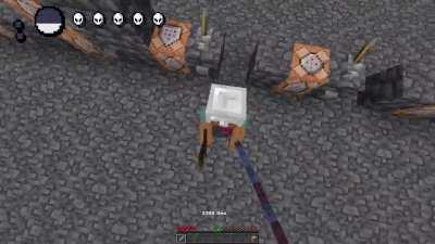 I made Pogoing in Minecraft