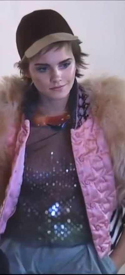 Emma Watson - Elle UK 2011 BTS 5 of 8 - Looped, Cropped, Slowed, Dain'd, AI'd and Brightened