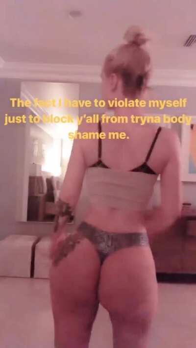 Iggy Azalea, can't really stand her but her thick bimbo body never fails to make me hard. Who are some other celebs that do this?