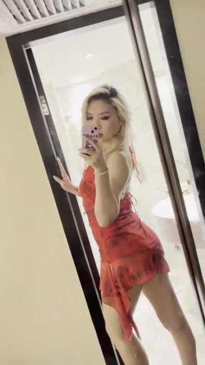 Mirror selfie from my hotel room