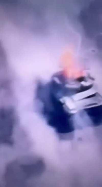 Destruction of a Russian tank