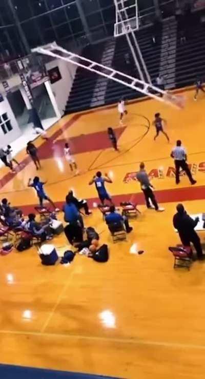 This guy is so good he broke the net...rig...thingy...watch the gif