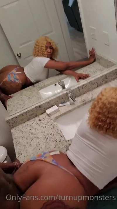 Backshots in the bathroom