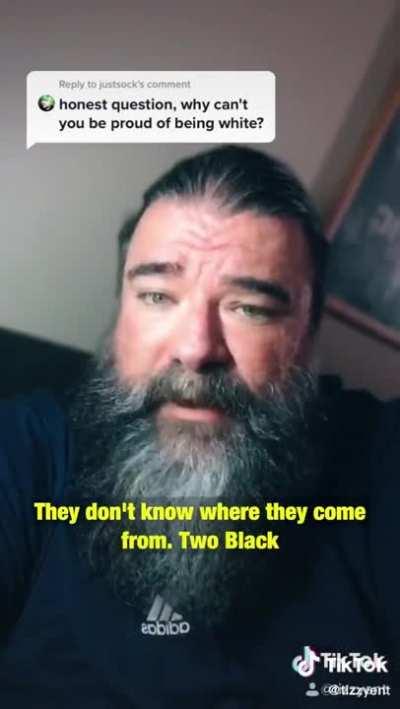 A man giving a well-thought-out explanation on white vs black pride