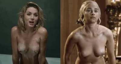 Ana de Armas & Emilia Clarke wouldn't be bad threesome