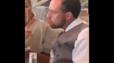 Dude got so drunk at his wedding and his new mother-in-law had to feed him....