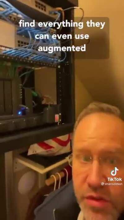 This guys home network and augmented reality room. Wtf