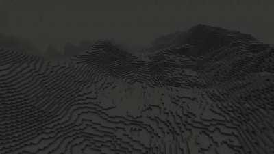 How the mountains of the Moon would look like in Minecraft.