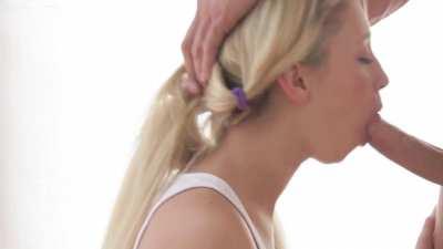 Mina - Pigtailed Cutie In White Lingerie Takes Big Dick Pounding