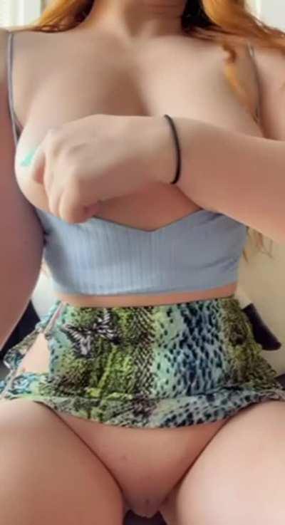 I'm only five feet tall so you can pick your ginger fuckdoll up and use her to ride your cock anytime you want