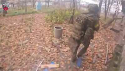 Ukrainian soldiers of the 3rd SOF Regiment ambushed Russian sabotage and reconnaissance group in Pokrovsk, taking out 4 enemy soldiers. Late 2025, published 26.11.2025