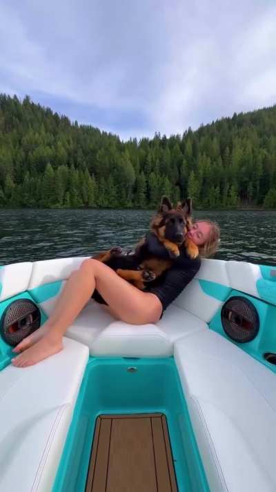 Sydney and her dog on holidays | via IG July, 2025