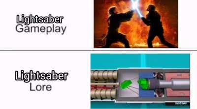 Based lightsaber lore (sorry for bad quality, I also posted it on r/starwarsmemes)