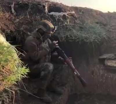 Just a soldier on his trumpet nothing to see here