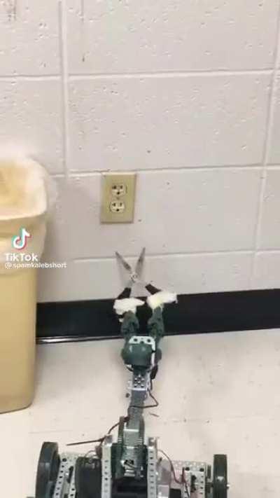 Robot tries to blow up school