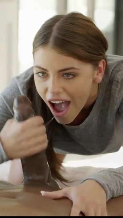 Adriana trying to deepthroat a BBC