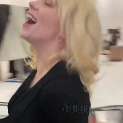 Billie Eilish see-through in a corset