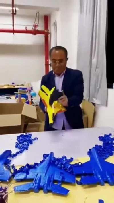 He is gonna smile all the way to the bank selling this toys.