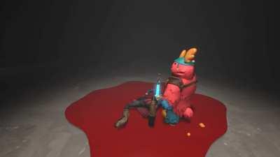 Making cursed images because i can day 3 - Skye and Guff but Skye suffers a terrible accident :) (audio on pls)