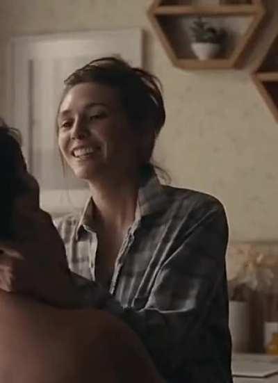 Elizabeth Olsen riding and taking charge in the bedroom