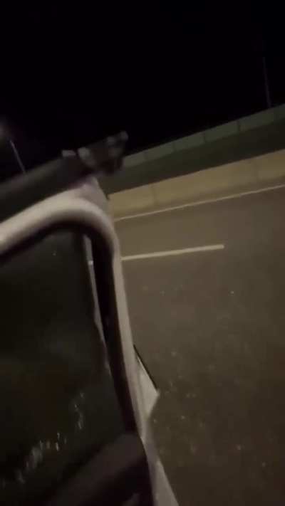 blasting your car's door open on the highway