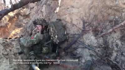 (Archival) Russian marines on an intense assault mission take several casualties due to heavy Ukrainian mortar, artillery, cluster munition and RPG fire. Serebryansky forest south of Kreminna in 2023.